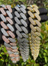 Bling Iced Out Moissanite Luxury Cuban Chain For Men's
