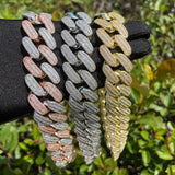 Bling Iced Out Moissanite Luxury Cuban Chain For Men's