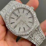 Bust Down Iced Out Moissanite Handcrafted Wrist Watch