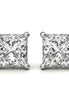 Small Princess Cut Moissanite Dainty Earrings