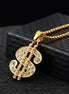 Hip Hop Luxury Moissanite Cash Money Dollar Pendant
