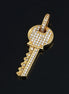 Moissanite Diamond Key Pendant Necklace