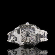 Snake Skin Pattern Moissanite Unique Style Hip Hop Watch