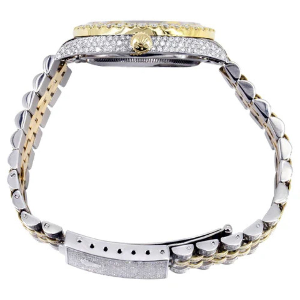 Brown Color Roman Dial Analog Moissanite Diamond Watch