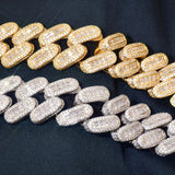 Iced Out Baguette Cuban Link Moissanite Bracelet