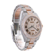 41MM Roman Dial Date Just Automatic Moissanite Watch