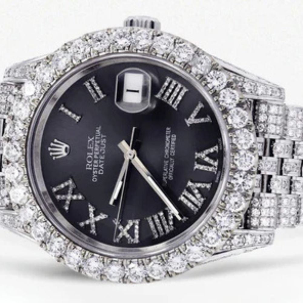 Stainless Steel Luxury Moissanite Handmade Watch