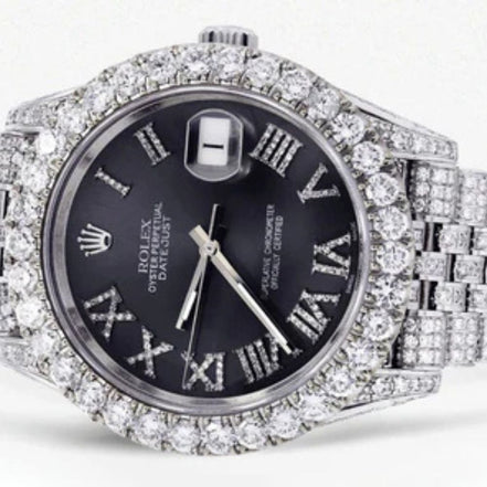 Stainless Steel Luxury Moissanite Handmade Watch