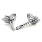 Marquise and Round Moissanite Cluster Earrings
