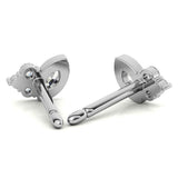 Marquise and Round Moissanite Cluster Earrings