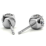Minimalist Solitaire Round Cut Moissanite Studs Earrings