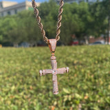 Iced Out Moissanite Cross Necklace For Men's / Women's