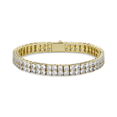 Double Row Round Moissanite Tennis Bracelet
