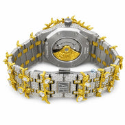 Moissanite Vintage Leaf Style Hip Hop Men's Watch Unique Luxury Watch