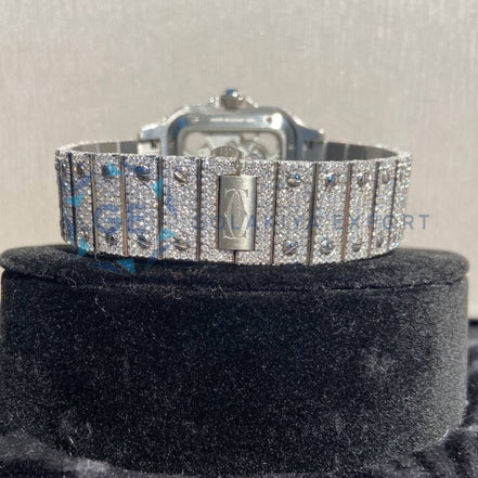 Fully Iced Out Skeleton Moissanite Hip Hop Men's Watch