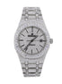 Fully Iced Out Black Stick Moissanite Automatic Watch For Men's