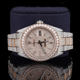 Moissanite Baguette Diamond in Dial Automatic Watch