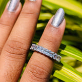 Lab Grown Radiant Cut Full Eternity Wedding Band For Women