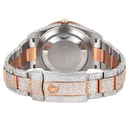Arabic Dial Dual Tone Moissanite Luxury Hip Hop Watch