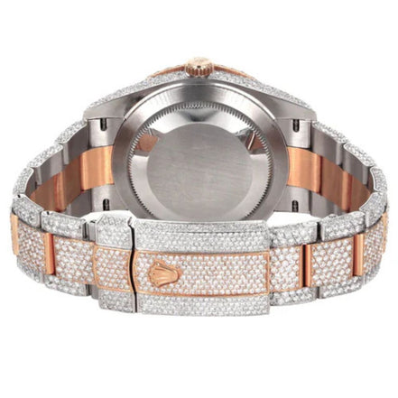 Arabic Dial Dual Tone Moissanite Luxury Hip Hop Watch