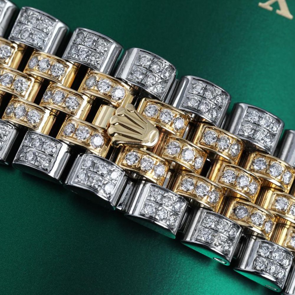 Rainbow Index Moissanite Diamond Dial Automatic Watch