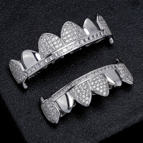 Iced Out Moissanite Bar Hip Hop Grillz Gift For Men's