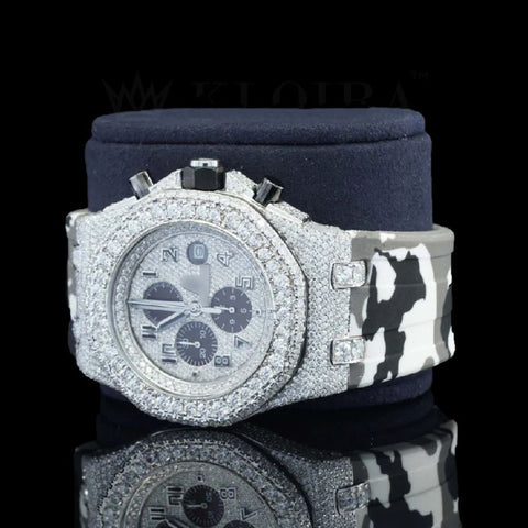 Rubber Band VVS1 Moissanite Luxury Wrist Watch