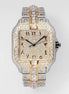 Luxury Arabic Dial VVS1 Moissanite Dual Tone Hip Hop Watch