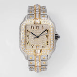 Luxury Arabic Dial VVS1 Moissanite Dual Tone Hip Hop Watch