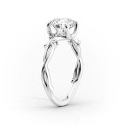 VVS1 Clarity Moissanite Round Cut Unique Style Engagement Ring