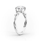 VVS1 Clarity Moissanite Round Cut Unique Style Engagement Ring