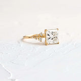 Princess Cut Vintage Moissanite Engagement Ring
