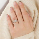 Round Cut Moissanite Diamond Chevron Style Wedding Band