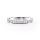 VVS1 Clarity Moissanite Round Cut Wedding Band For Women