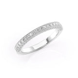 VVS1 Clarity Moissanite Round Cut Wedding Band For Women