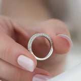 VVS1 Clarity Moissanite Round Cut Wedding Band For Women