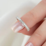 VVS1 Clarity Moissanite Round Cut Wedding Band For Women