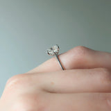 Hidden Accent Moissanite Cushion Cut Ring