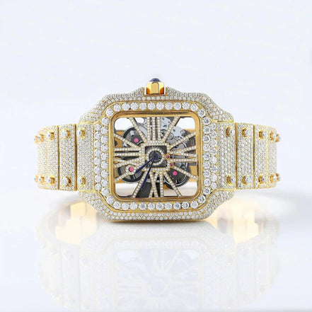Iced Out Skeleton luxury Wrist Hip Hop Watch For Him