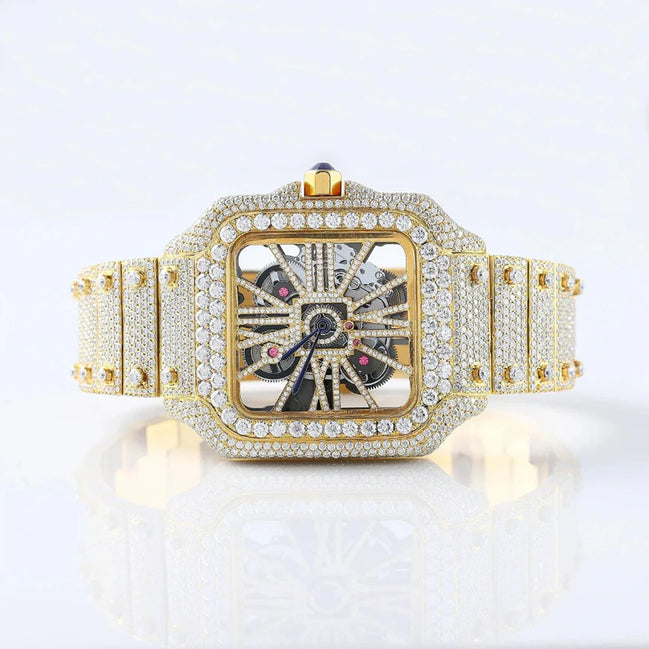Iced Out Skeleton luxury Wrist Hip Hop Watch For Him