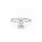 Lab Created  Moissanite Oval Cut Engagement Ring