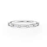 Round Cut Moissanite Diamond Eternity Wedding Band