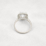 Radiant Cut Vintage Halo Moissanite Wedding Ring