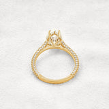 VVS1 Clarity Pear Cut Moissanite Pave Set Engagement Ring