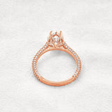 VVS1 Clarity Pear Cut Moissanite Pave Set Engagement Ring