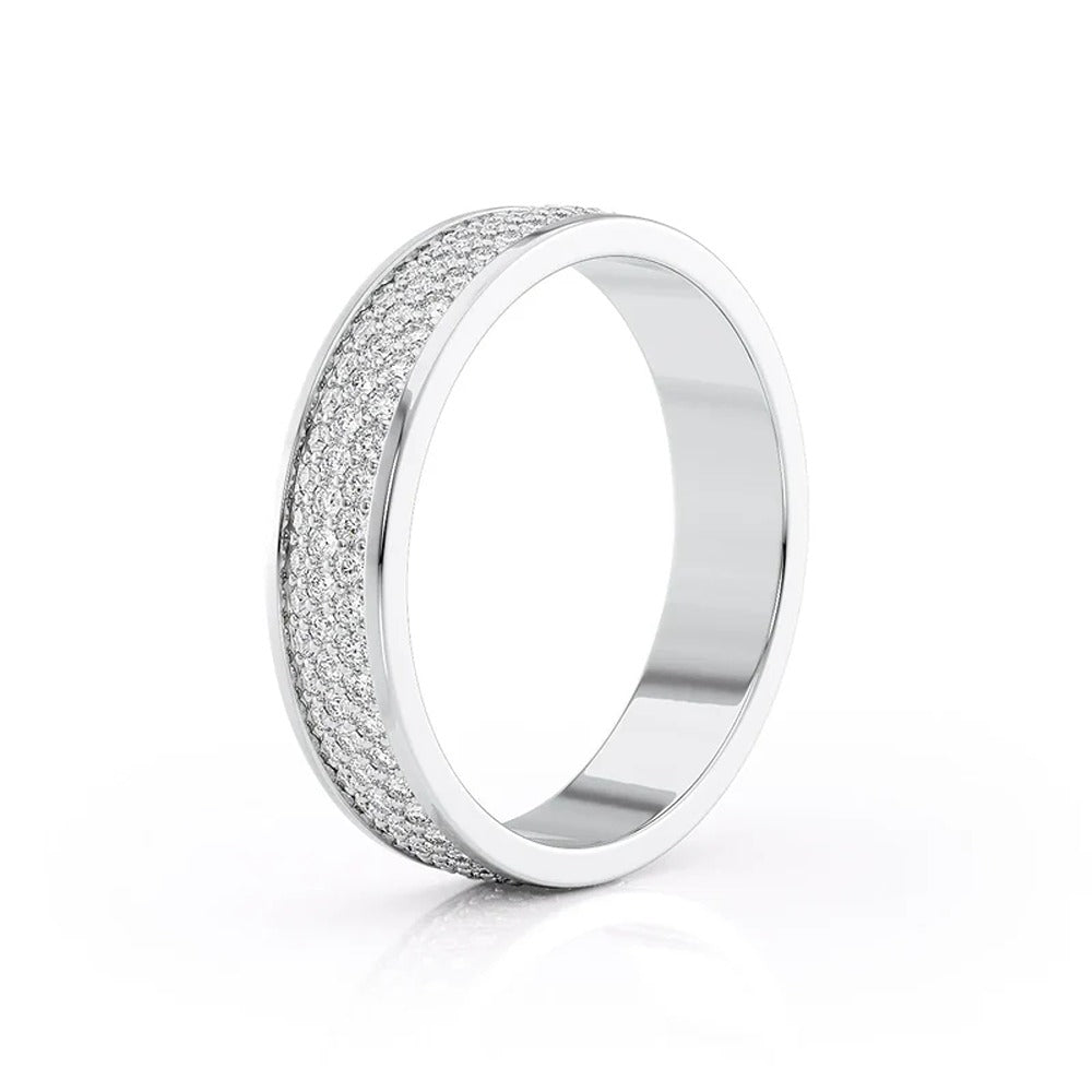 Round Cut Moissanite Full Eternity Wedding Proposal Band For Her