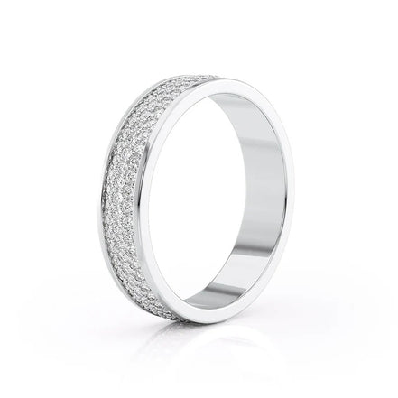 Round Cut Moissanite Full Eternity Wedding Proposal Band For Her