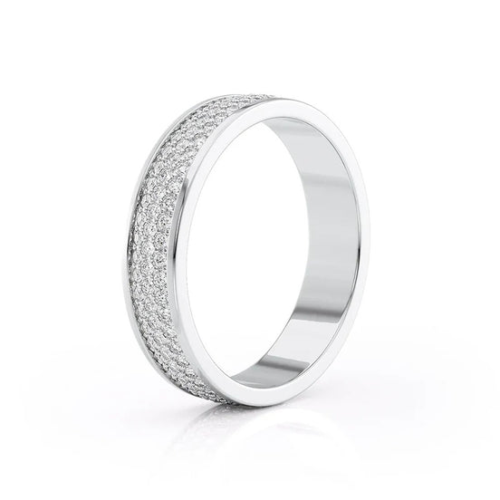 Round Cut Moissanite Full Eternity Wedding Proposal Band For Her