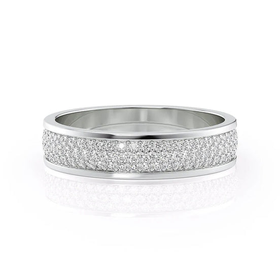 Round Cut Moissanite Full Eternity Wedding Proposal Band For Her
