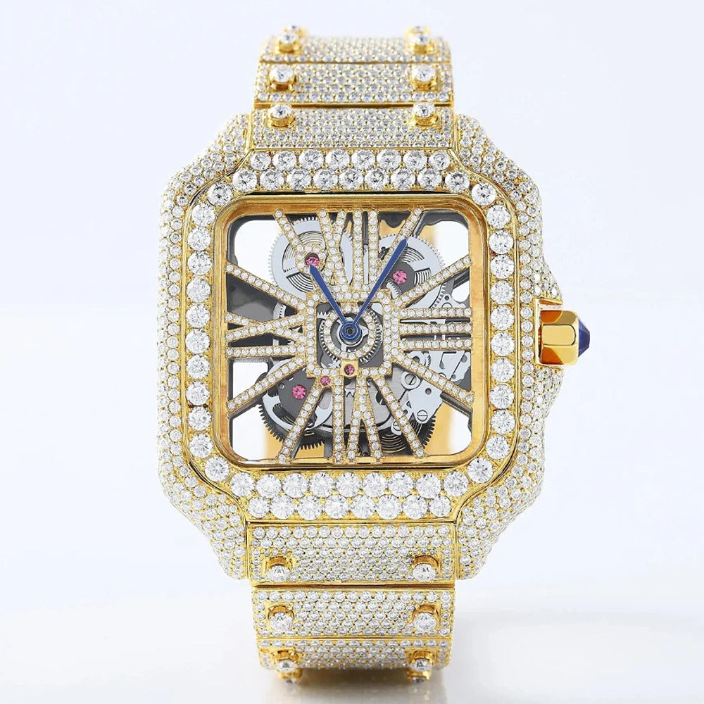 Iced Out Skeleton luxury Wrist Hip Hop Watch For Him